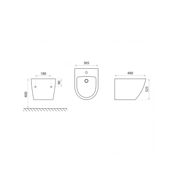 Bidet wiszący Lavita Sinto Black